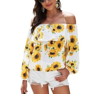 Sunflower Off Shoulder Top